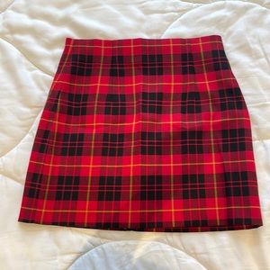 Zara Plaid Mini Skirt